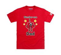 Officially Licensed Numberblocks - Number one Dad Adults T-Shirt (Red, S)