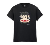 Officially Licensed Paul Frank Adults T-Shirt - Classic Julius The Monkey Graphic Tee, Soft Cotton Unisex Fit, Retro Pop Culture Style (UK, Alpha, M, Regular, Regular) Black