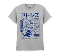 Officially Licensed Paul Frank Adults T-Shirt - Classic Julius The Monkey Graphic Tee, Soft Cotton Unisex Fit, Retro Pop Culture Style (UK, Alpha, XL, Regular, Regular) Heather Grey