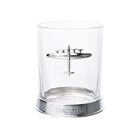 Officially Licensed Royal Air Force RAF Metal Whiskey Tumbler Glass - Lancaster Bomber - Engraved Base With Badge Drinking Cup - Lifestyle Accessory for Men, History & Aviation - 330ml / 11.5oz.