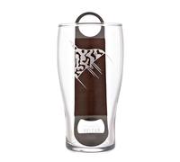 Officially Licensed Royal Air Force RAF Pint Glass & Bottle Opener Set - Vulcan - Etched Graphic Drinking Beer Glass Home Bar, Kitchen & Dining for Men, History & Aviation - 480ml / 16oz.