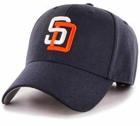 Officially Licensed San Diego Navy MVP Baseball Hat Adjustable Embroidered Classic Team Logo Structured Cap, Multi, One Size