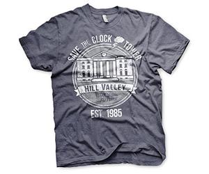 Officially Licensed Save The Clock Tower Mens T-Shirt (Navy Heather), X-Large