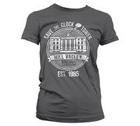 Officially Licensed Save The Clock Tower Women T-Shirt (Dark Grey), Medium