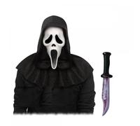Officially Licensed Scream Ghost Face Mask + Knife Options : Adults Men Women Halloween Film Horror Fancy Dress Costume Accessory Set (25th Movie Mask & Bloody Blade)