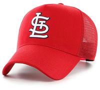 Officially Licensed St. Louis Baseball Red/White Mesh Trucker Hat Classic Primary Home Team STL Embroidered Logo Adjustable Structured MVP Snapback Sports Cap