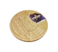 Officially Licensed Star Trek™ Enterprise Pizza Cutting Board, 30.5 cm Diameter, Hardwood with Ship Design
