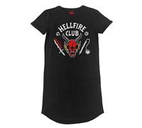 Officially Licensed Stranger Things Hellfire Club Women Tee Dress Black