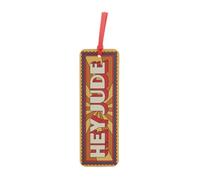 Officially Licensed The Beatles Hey Jude Faux Leather Bookmark by Half Moon Bay - Premium Retro Psych-Pop Page Separator and Ribbon Book Marker for Music Fans - 2.4 x 7.1 x 0.04 Inches