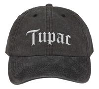 Officially Licensed Tupac Shakur Unisex Gothic Logo Baseball Cap - Acid-Wash, Screenprinted Logo, Curved Peak