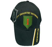 Officially Licensed US Army Infantry Division Black Embroidered Baseball Cap - Multiple Divisions Available!, 1st Infantry, One size