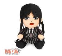 Officially Licensed Wednesday Addams Sitting Plush Collectible Halloween Doll