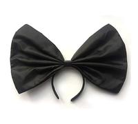 Officially Liscensed superstar singer SIA style Costume Wig Hair Accessory large black bow Headpiece Headband Big Bow Bowknot Headdress for women girl Cosplay Halloween party