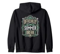 Officially On Summer Break Elementary School Teacher Zip Hoodie