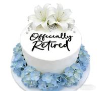 Officially Retired Cake Topper, Happy Retirement Party Cake Decoration, The Legend Has Retired Theme Party Decorations Cake Charm Decor Supplies - Black Acrylic
