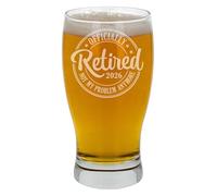 Officially Retired Engraved Retirement Beer Glass Present Beer Pint Glass Funny Retirement Gift Retired Leaving Gift for Women or Men Novelty Engraved Beer Pint Glass Not My Problem Anymore Pint Glass
