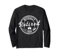 Officially Retired Nurse 2026 Funny Nursing Retirement Gift Long Sleeve T-Shirt