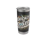 Officially The Coolest Octogenarian Eighty Birthday Stainless Steel Insulated Tumbler