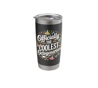 Officially The Coolest Octogenarian Eighty Birthday Stainless Steel Insulated Tumbler
