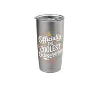 Officially The Coolest Octogenarian Eighty Birthday Stainless Steel Insulated Tumbler