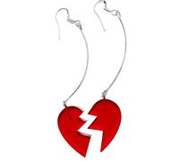 OfficialOtaku Red Heart Polnareff Copslay Earrings - Pair