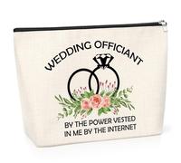 Officiant Gifts for Wedding Day Cosmetic Pouch Wedding Officiant Thank You Gift Wedding Planner Gifts from Bride Zipper Bag Best Officiant Ever Presents Wedding Planner Gift Ideas Travel Makeup Bag
