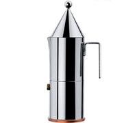 Alessi LA CONICA ESPRESSO COFFEE MAKER, 6 CUP, Silver