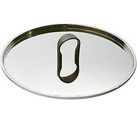 Officina Alessi Lid in 18/10 Stainless Steel, Mirror Polished Finish Outside and Inside, Silver, 28 x 28 x 29.5 cm