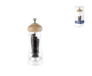 Officine Standard Acrylic Pepper Grinder Wooden Handle Ceramic 15 Cm