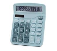 OFFIDIX Standard Function Desktop Calculator Dual Power Electronic 12 Digit Large LCD Display Calculator (Blue)