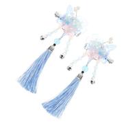 OFFIGAM 1 Pair Hanfu Hair Clips for Antique Butterfly Hairpins with Tassel and Bell Elegant Hair Accessories for Weddings and Traditional Outfits