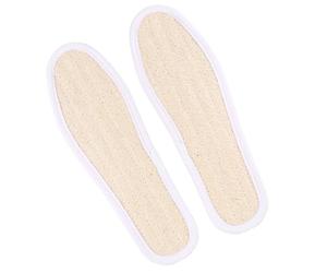 OFFIGAM 1 Pair Loofah Pad Shoe Cushions Breathable Sweat Absorption Firm Edge Smooth Thread Natural Deodorising Insole for Athletic Activities and Daily Use