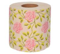 OFFIGAM 1 Roll of Toilet Paper Made from Bamboo Pulp Featuring Creative Rose Print Design, Decorative and Functional Tissue Paper Roll for Party or Holiday Season Use