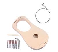 OFFIGAM 1 Set DIY String Lyre Harp Making Kit Handmade Wooden Instrument for Creative Music Lovers Easy Installation Fun Graffiti Decoration for Enhance Manual Skills