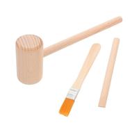 OFFIGAM 1 set Excavation Tool Set Wooden Hammer Small Digging Brush Engaging Archaeology Kit for for Birthdays Christmas Halloween