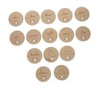 OFFIGAM 1 Set Milestone Cards Set Monthly Growth Cards for Boy Girl Classic Wooden Milestone Discs for Cherished Photos for Capturing Memories and Celebrating Each Month