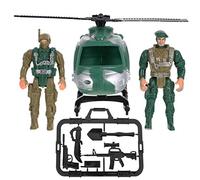 OFFIGAM 1 Set Mini Soldier Helicopter Playset Soldiers with Various Postures for Creative Play Educational Intelligence Kit for Boys Safe Material for Imaginative Fun