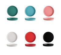 OFFIGAM 10-inch Pink Ceramic Plate, Simple Sushi and Noodles Dish, Creative Household Tableware for Home and Restaurant Use