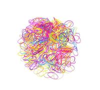 OFFIGAM 1000pcs Boys and Girls Hair Rubber Bands Stretchy Secure for Ponytails Braids Hairdos Mixed Colors Elastic Bands