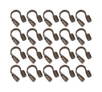 OFFIGAM 100pcs Brown Metal U-Shaped Thread Guard for Jewelry Crimp Bead Protection, Versatile Use for Bracelet and Handmade Jewelry, for DIY Crafting and Necklace Making
