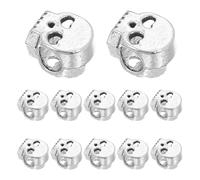 OFFIGAM 100Pcs Halloween Silver Alloy Skull Beads Large Hole Spacer Beads for DIY Bracelet Necklace Making Gothic Skull Charms Craft Jewelry