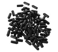 OFFIGAM 100pcs Replacement Hair Band Caps Black Rubber Headband End Caps with Wear Resistance and Skin Protection for DIY Crafts and Hair Accessories