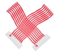 OFFIGAM 100Pcs Reusable Fruit Mesh Bags with White Labels Red Vegetable Netting Bags for Grocery Shopping Breathable Storage for Fruits Vegetables Seafood and More