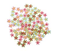 OFFIGAM 100Pcs Sea Star Sewing Buttons, Double Hole Synthetic Craft Buttons for DIY Projects, Assorted Colours Clothing Accessories for Suits and Shoes