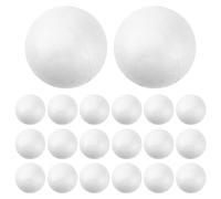 OFFIGAM 100pcs White Solid Polystyrene Balls 4cm for Craft Activities and DIY Projects, Foam Spheres that Can be Sanded and Pinned, for Christmas and Valentine's Day Decorations