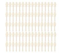 OFFIGAM 100pcs Wooden Craft Sticks for DIY Painting People Shaped Ice Pop Sticks Drawing Sets Classroom Art Supplies