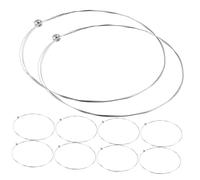 OFFIGAM 10pcs Acoustic Guitar Replacement Steel E-1st Strings Set, Metal Instrument Strings for Classical Electric Acoustic Guitar Accessories