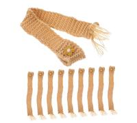 OFFIGAM 10pcs Adjustable Mini Knit Doll Scarves Cute DIY Decoration for Wine Bottles Party Favors Kawaii Lovely Accessories for Dolls and Crafts