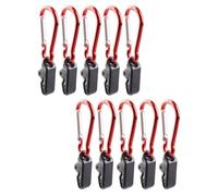 OFFIGAM 10pcs Camping Tarp Clips with Carabiner, Small Size Windproof Awning Clamps Featuring Toothed Mouth Design, Sturdy Plastic and Metal Material, for Outdoor Camping and Tent Fixing