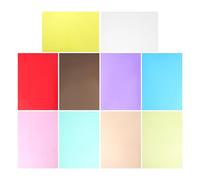 OFFIGAM 10pcs Color Cellophane A4 Sheets Vinyl Window Film Colored Foil Design Easy to Cut for DIY Decorations Craft Projects